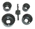 19076 Hole Saw 5 Piece Set With Mandrel For Drilling Large Holes Brass Compact Style 