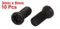 Uxcell 3mm X 8mm Metal Countersunk Head Torx Machine Screw Grey 10 Pcs