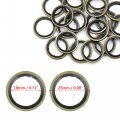 X Autohaux 20pcs Engine Oil Crush Washers Drain Plug Gaskets 18mm Id 25mm Od For Car