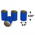 Bengal Tiger Family Valve Stem Caps For Tire Rim Wheel Aluminum Blue