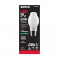 Satco 6pk 8w Bt15 Led 4000k Medium Base White Dimmable 60w Equiv