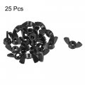 Uxcell M4 Wing Nuts Nylon Butterfly Nut Hand Twist Tighten Fasteners Black 25pcs