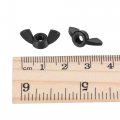 Uxcell M4 Wing Nuts Nylon Butterfly Nut Hand Twist Tighten Fasteners Black 25pcs