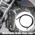 X Autohaux Brake Hose An3 28 90 Degree M10 Motorcycle Hydraulic Line Oil Pipe Fitting For Atv Motocross Racing Bike 170cm Black