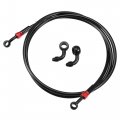 X Autohaux Brake Hose An3 28 90 Degree M10 Motorcycle Hydraulic Line Oil Pipe Fitting For Atv Motocross Racing Bike 170cm Black