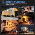 Mictuning Rv Porch Lights 5 Inch 45w Amber White Led Exterior Utility Awning Light 2000lm 6000k Aluminum Housing Ip67