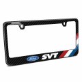 Ipick Image For Ford Svt Red-white-blue Stripe Black Real Carbon Fiber License Plate Frame