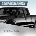 Auto Dynasty Left Driver Side Manual Adjustment Led Turn Signal Mirror Compatible With Ford F-150 15-18 8-pins