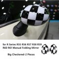 Miusani Rearview Mirror Cover Side Wing Cap Exteriors Shell Compatible With Mini Dc01 Big Checkered-left Hand Drive R Series