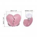 Uxcell 2pcs Toilet Tank Button Pusher Love Heart Shaped Flushing Replacement Part For Women Long Nail Pink