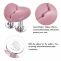 Uxcell 2pcs Toilet Tank Button Pusher Love Heart Shaped Flushing Replacement Part For Women Long Nail Pink