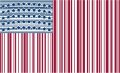 Stickertalk Usa Flag Barcode Vinyl Sticker 5 Inches By 3 