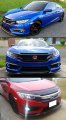 Jdm Gt Stylefront Bumper Lip Splitter Compatible With 2016-2018 10th Gen Honda Civic X Fc