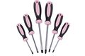 Pink Power Screwdriver Set With Tool Bag 6 Piece Phillips And Flathead For Women 