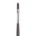 Galeria Flat Long Handle Paint Brush Size 2 Synthetic Bristles For Acrylic Oil And Alkyd Paints 