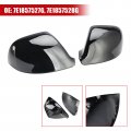 Topteng Gloss Black Wing Door Mirror Cover Caps Left Right For Vw T5 Transporter Caravelle Multivan 2010-2015 T6 2015-2019