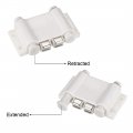 Uxcell 5-6mm Glass Door Double Head Magnetic Catch Latch Abs White With Clamp Set