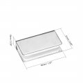 Uxcell 5-6mm Glass Door Double Head Magnetic Catch Latch Abs White With Clamp Set