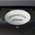 Graphics More Manhattan College Secondary Logo Oval Tow Trailer Hitch Cover Plug Insert