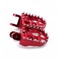 Mzs Dirt Bike Foot Pegs Aluminum Mx Wide Footpeg Footrest Rest Pedal Red For Cr80r Rb 96-02 Cr85r 03-07 Xr250r 96-04 Xr400r 