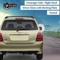 Passenger Right Side Mirror Glass Assembly With Plastic Back Plate Heated Compatible 2001-2007 Toyota Highlander