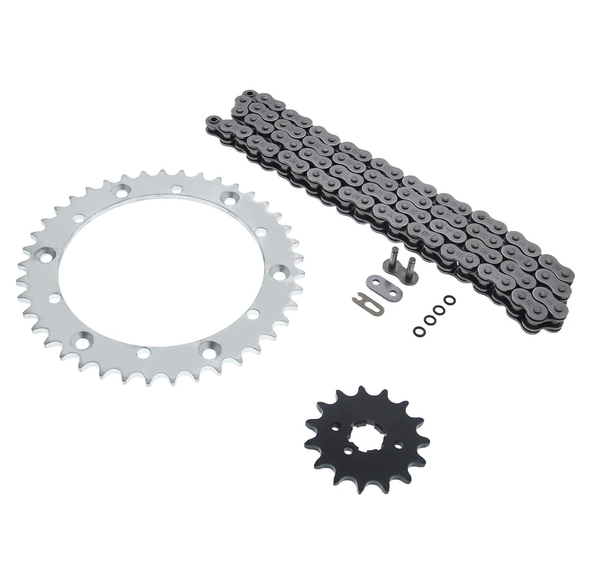 104l O Ring Chain And Sprocket Silver 15 41 Fits Yamaha Warrior 350 Yfm350 2001-2004