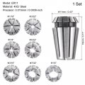 Uxcell 7pcs Er Spring Collet Set 1 16 To 1 4 Chuck For Cnc Machine Lathe Milling