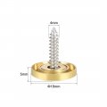 Uxcell Mirror Screws Decorative Caps Cover Nails Polished Gold 18mm 2pcs
