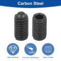 Socket Set Screws 50pcs M4x8mm Metric -carbon Steel Hex Headless Cup Point Grub For Repairing Compact Instruments Machinery And