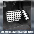 X Autohaux 2pcs Gas And Brake Pedals Pads Cover Anti-slip For Mercedes-benz Gle Gls Ml Gl 350 2013-2019 Stainless Steel Car