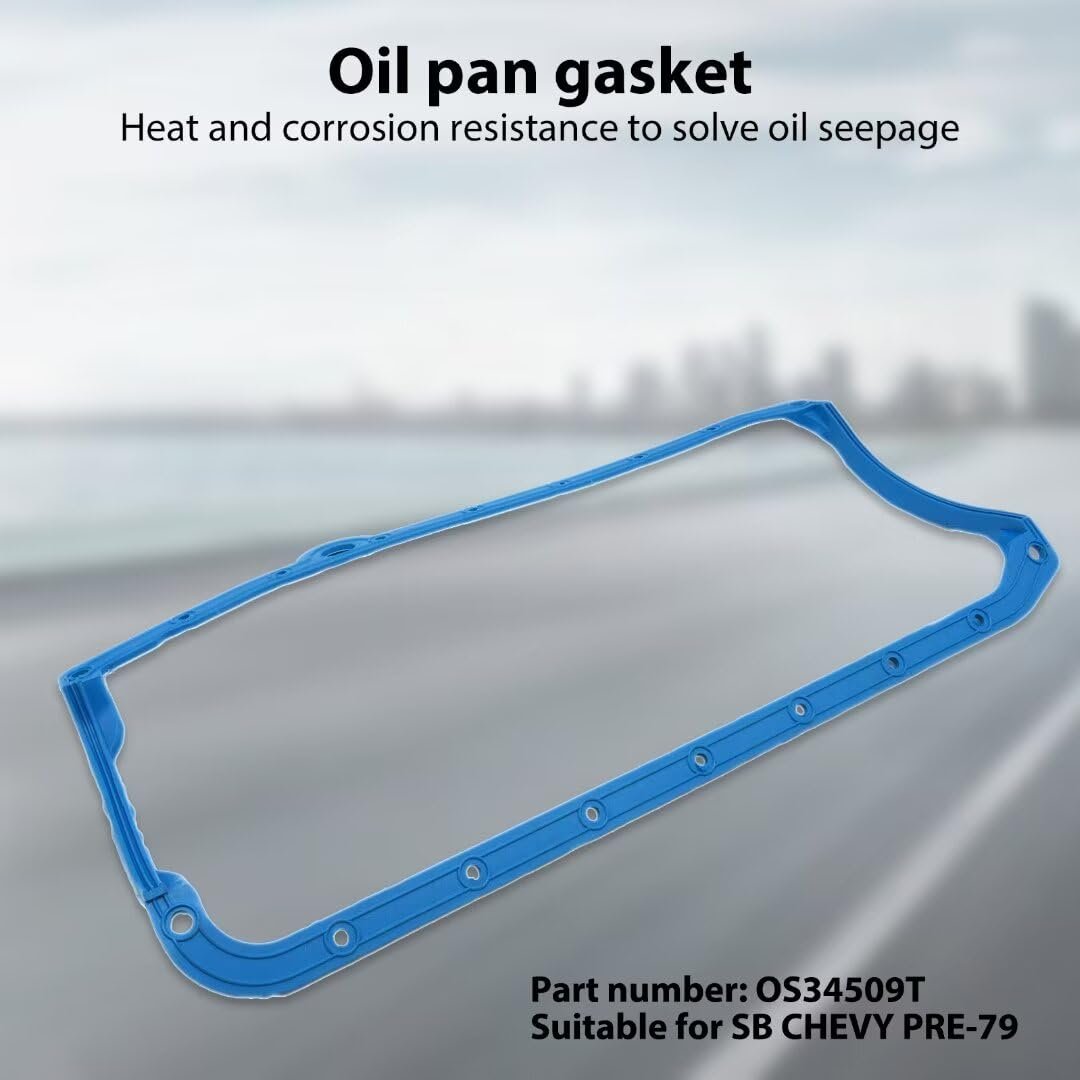 Chevy Small Block Oil Pan Gasket Os34509t For 302 Cid 0l 1967 To 1969 And 307 5 1968 1973 Engines