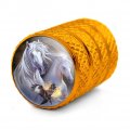 White Horses And Hawk Valve Stem Caps For Tire Rim Wheel Aluminum Yellow