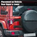 X Autohaux Rear Upper Lower Pair Car Tailgate Hinge Covers Spare Tire Bracket Cover Exterior Trim Decoration For Jeep Wrangler
