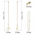 Uxcell 13 Inch Ceiling Fan Pull Chain Extender Sets 6 Pcs Beaded Ball Ornament With Loop Connectors Extension Chains For Light