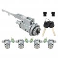 Autokay Ignition Switch Door Lock Cylinders With 2 Keys For Honda Civic 2003-2005