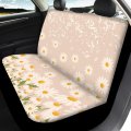 Toaddmos 4 Pieces Car Seat Cover Full Set Daisy Floral Music Notes With Front Cover And Rear Split Bench Protector Covers