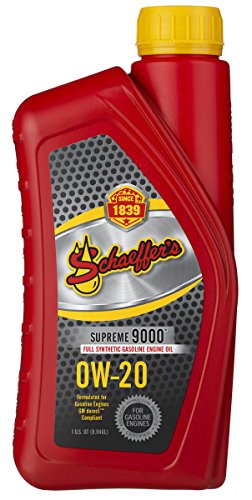 Schaeffer Manufacturing 9005-012s Supreme 9000 Full Synthetic Engine Oil 0w-20 1 Quart