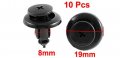 Uxcell 10 Pcs Black Plastic Engine Splash Trim Rivet
