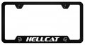 Au-tomotive Gold Inc Officially Licensed Uv Print Logo On Black Polycarbonate Notched License Plate Frame For Hellcat
