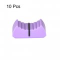 Uxcell Plastic Straight Slide Potentiometer Flat Push Knob Insert Shaft 4x2mm Purple Black 10pcs