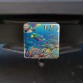 Ocean Coral Reef Angel Fish Garden Diving Tow Trailer Hitch Cover Plug Insert