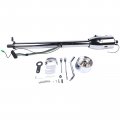 32 Chrome Stainless Steel Automatic Column Shift Tilt Steering No Key A 9 Bolt Style Wheel Adapter