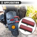 Motoforti Universal Motorcycle Bike Screw Mount Reflective Warning Reflector M5x0 8 56mm Length Plastic Red 1 Pair