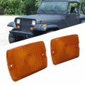 Kyyet For 1987-1995 Jeep Wrangler Yj Driver Passenger Side Turn Signal Marker Light Lens Housing Replace 56001378 Ch2520111 