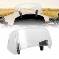 Motoparty Universal Adjustable Clip-on Motorcycle Windshield Extension Fits For Honda Suzuki Kawasaki Yamaha Bmw Buell Ducati 