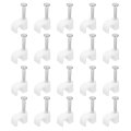 100 Pcs 0 16 Inch Cable Clips Round Ethernet Clamps With Steel Nails Wire Cord Holder For Wires Management White 