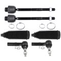 Front Outer Tie Rod End And Steering Rack Boot Kit For Dodge Dakota 2000 To 2004 Durango 2003 Adjustable Silver Suspension 