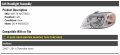 Left Driver Side Headlight Assembly Compatible With 2007-2011 Chevy Aveo