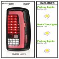 Acanii For 2000-2006 Chevy Suburban Tahoe Gmc Yukon W Led Tube Full Led Tail Lights Brake Lamps Assembly Left Right