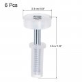 Uxcell Bifold Door Hardware 6-pack Bi-fold Top Guide Wheel Closet Repair Part Kit For Sliding Wardrobes Folding Door Silver